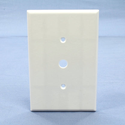 Leviton 88113 White 1-Gang Phone .406" Hole Plastic Wallplate Cover Strap Mount