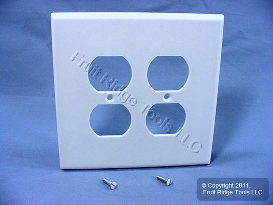 Leviton 88116 White Oversize 2-GANG Receptacle Wallplate Duplex Outlet Cover