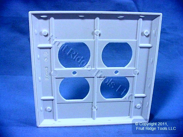 Leviton 88116 White Oversize 2-GANG Receptacle Wallplate Duplex Outlet Cover