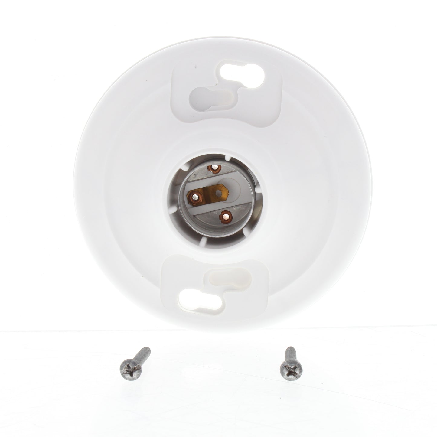 Leviton 8828 White Plastic Wall Ceiling Mount Medium Base Lampholder Switchless