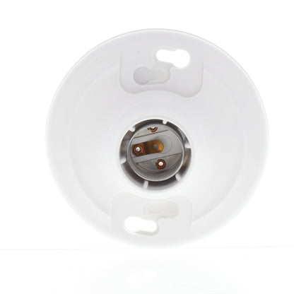 Leviton 8828 White Plastic Wall Ceiling Mount Medium Base Lampholder Switchless