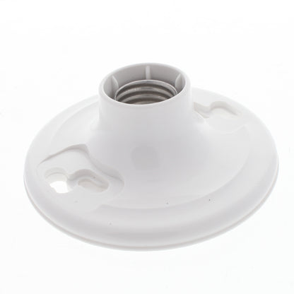 Leviton 8828 White Plastic Wall Ceiling Mount Medium Base Lampholder Switchless