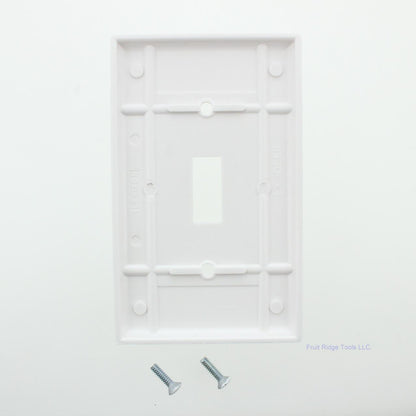 Leviton 88301 White 1-Gang Toggle Switch Plastic X-Deep Wallplate Covers 25pcs