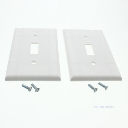 2 Leviton White Extra Deep Toggle Switch Cover Wall Plate Switchplates 88301