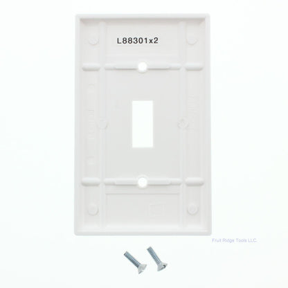 2 Leviton White Extra Deep Toggle Switch Cover Wall Plate Switchplates 88301