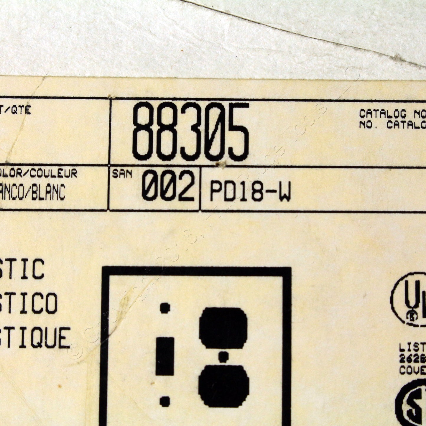 Leviton 88305 White X-Deep Toggle Switch Outlet Plastic Cover Wallplates 25-Pack