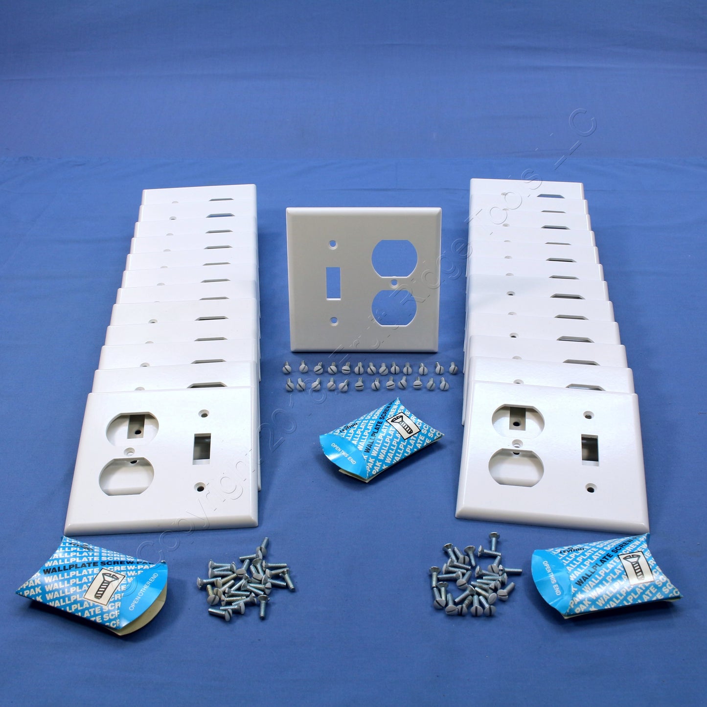 Leviton 88305 White X-Deep Toggle Switch Outlet Plastic Cover Wallplates 25-Pack