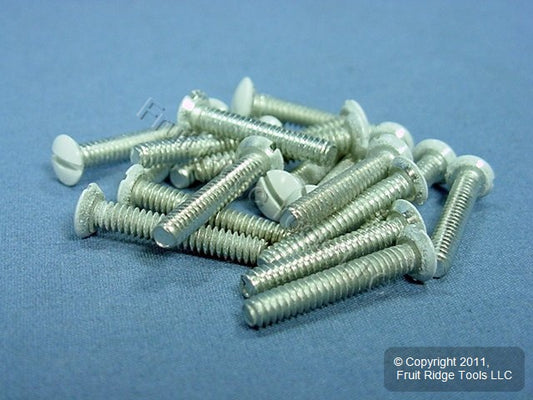 20 Leviton White Extra Long 7/8" Wallplate Cover Mounting Screws Oval 88500
