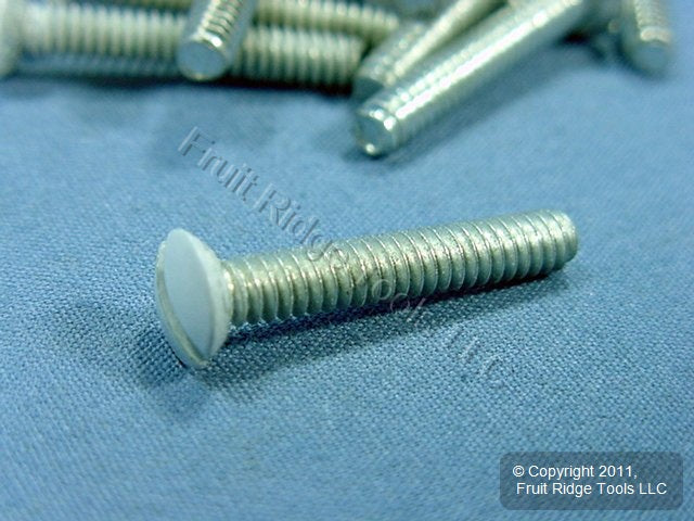 20 Leviton White Extra Long 7/8" Wallplate Cover Mounting Screws Oval 88500