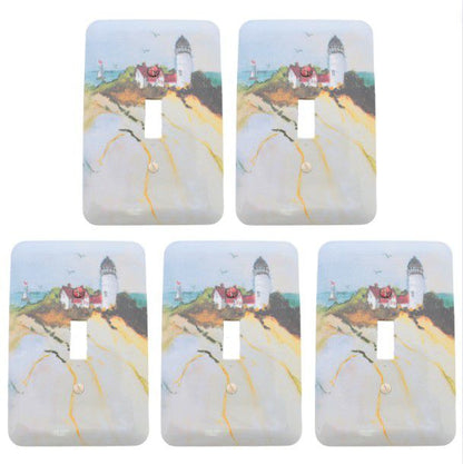 Leviton 89001-LGT 1-Gang Lighthouse Wall Plate Switch Metal Cover Wallplate 5pcs