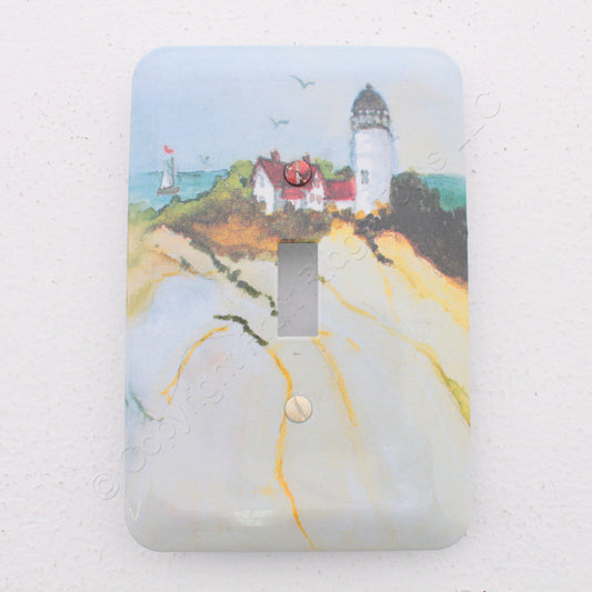 Leviton 89001-LGT 1-Gang Lighthouse Wall Plate Switch Metal Cover Wallplate 5pcs