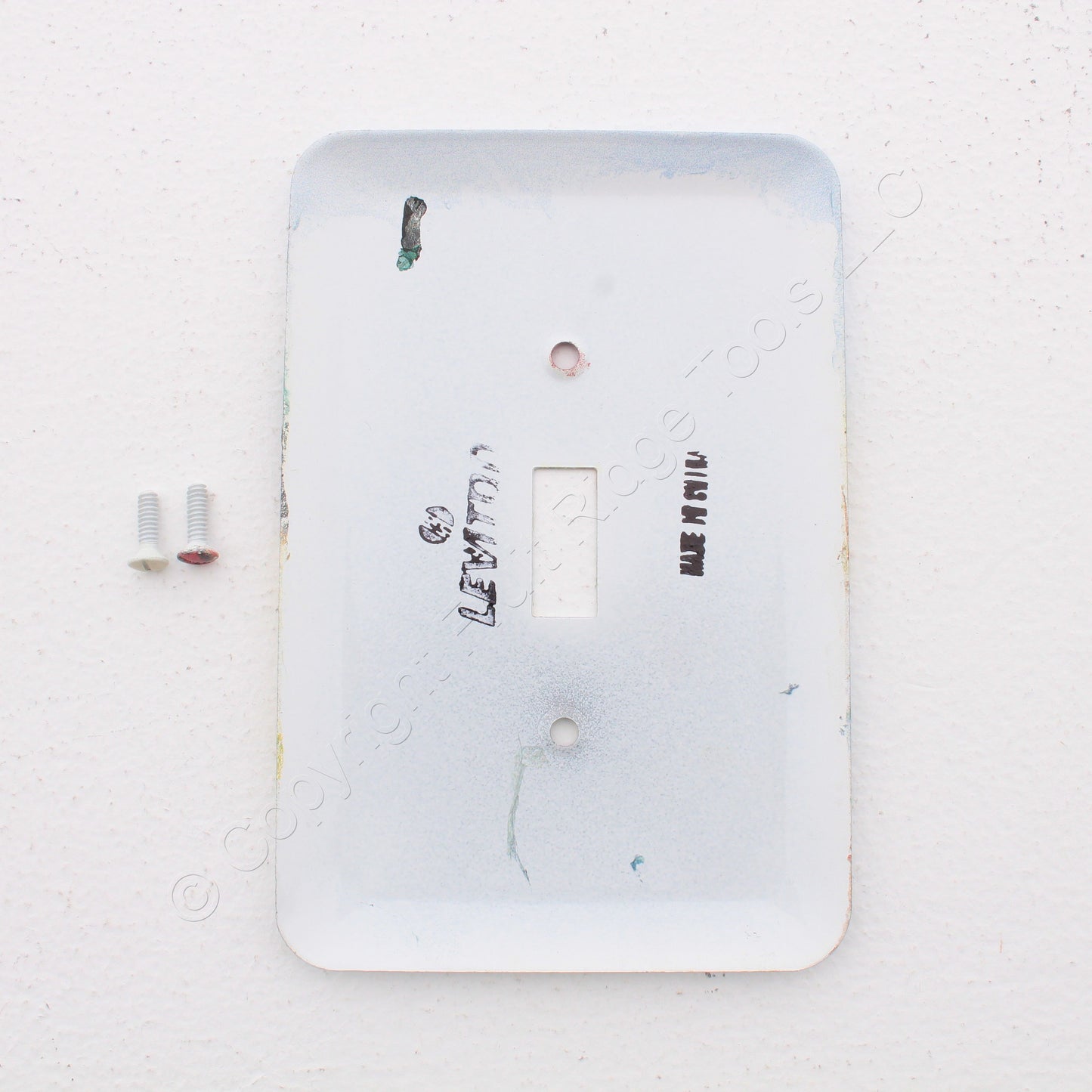Leviton 89001-LGT 1-Gang Lighthouse Switch Metal Cover 5.25" Wallplates 10-Pack