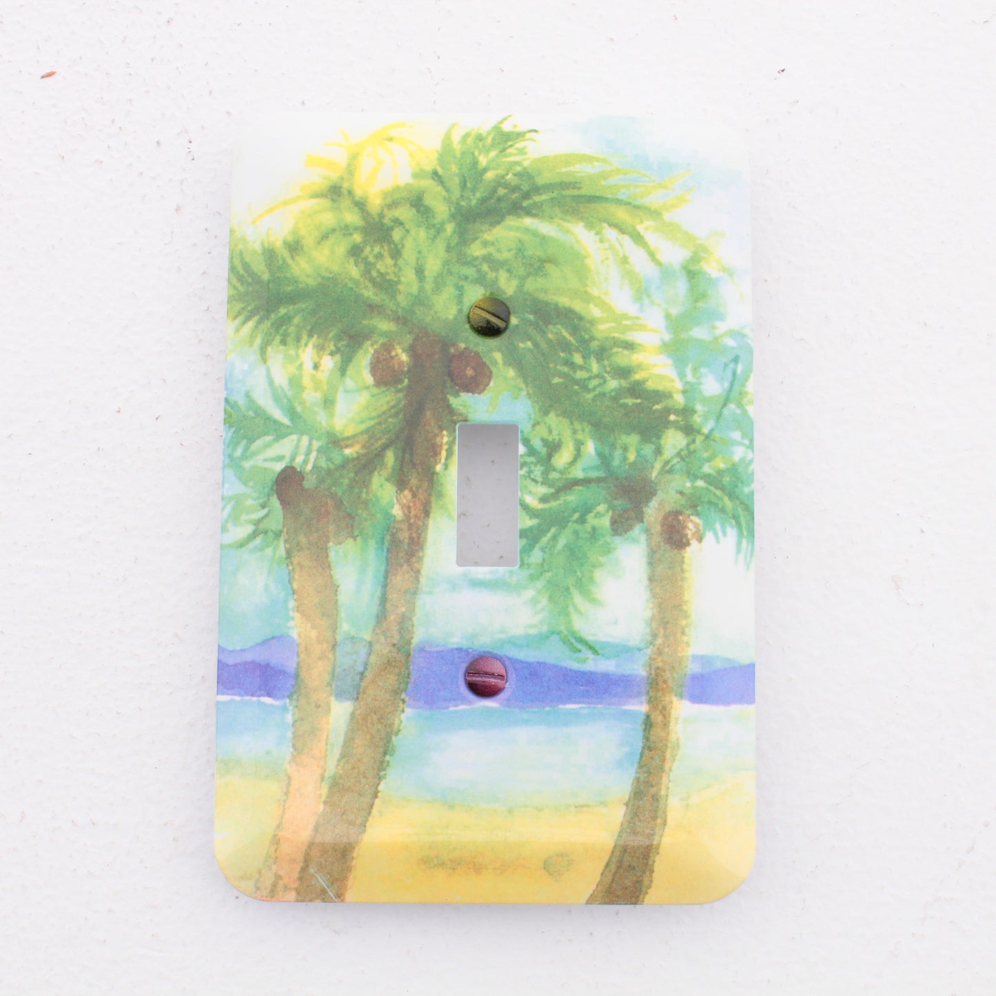 Leviton 89001-PLM Palm Tree 1-Gang Toggle Metal Oversize Wallplate Cover 5-pack