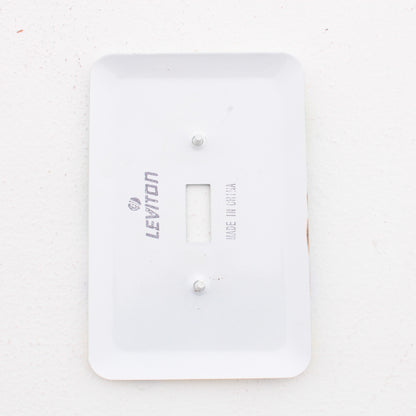 Leviton 89001-PLM Palm Tree 1-Gang Toggle Switch Metal Oversize Wallplate Cover