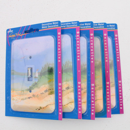 Leviton 89001-SEA Seashore 1-Gang Toggle Metal Oversize Wallplate Cover 5-pack