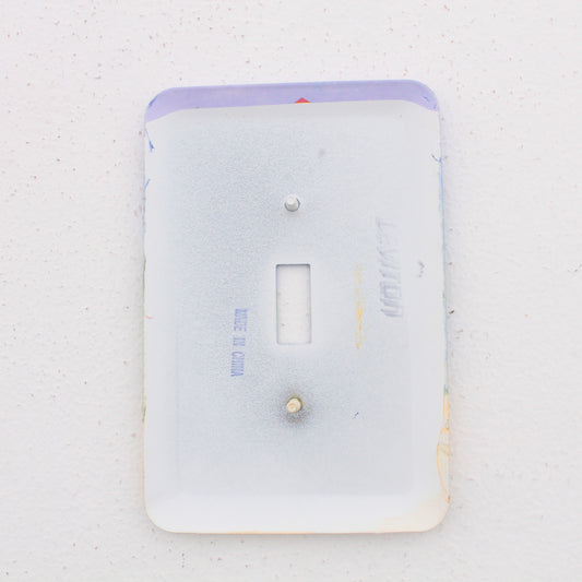 Leviton 89001-SEA Seashore 1-Gang Toggle Switch Metal Oversize Wallplate Cover