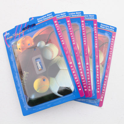 Leviton 89001-SPT Sports Theme 1-Gang Toggle Metal Oversize Wallplate Cover 5pcs