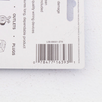 Leviton 89001-STK White Faceplate 1-Gang Toggle Switch Metal Stickers Wallplate