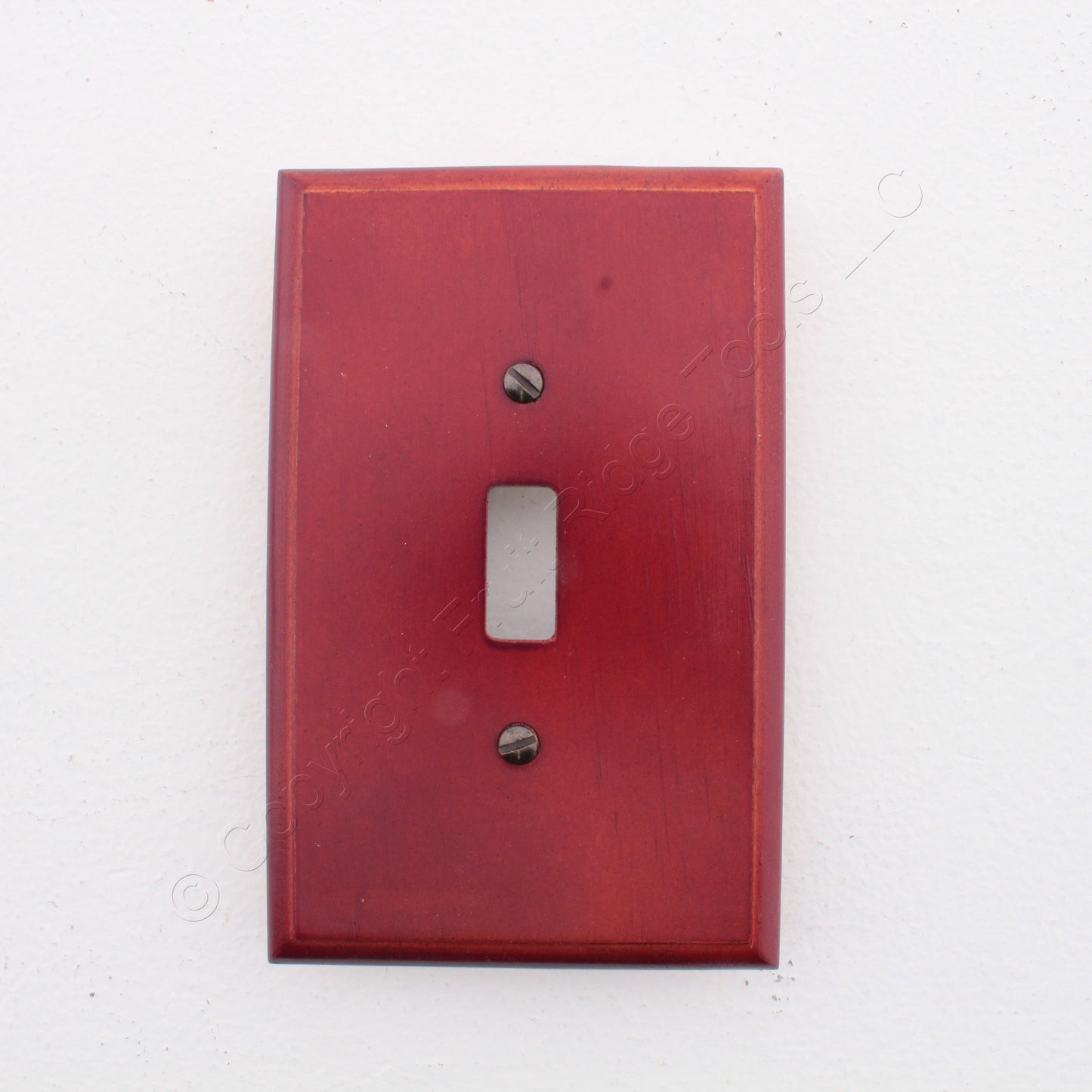 Leviton 89201 Cherry 1-Gang Wooden Toggle Switch Cover Flush Wallplates 10-Pack