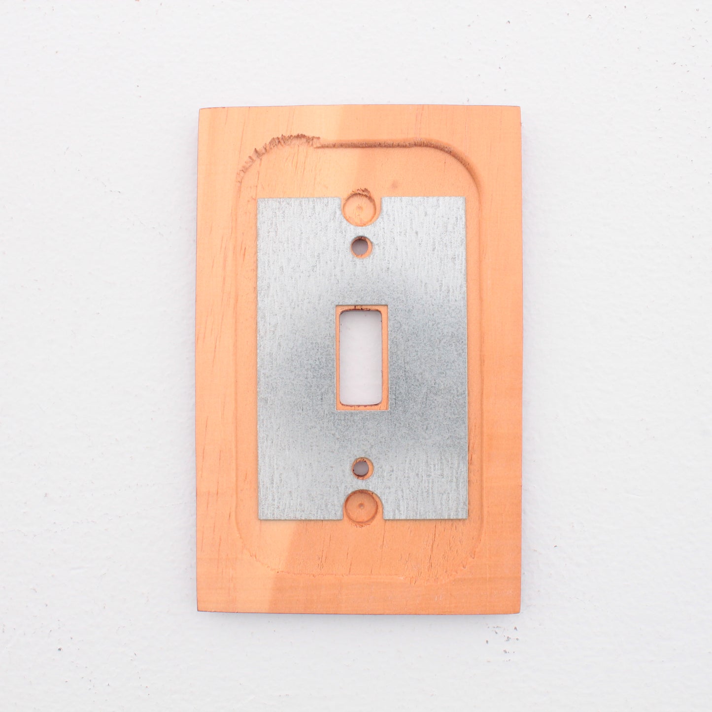 Leviton 89201-CHR Cherry 1-Gang Toggle Switch Wooden Oversize Wallplate Cover