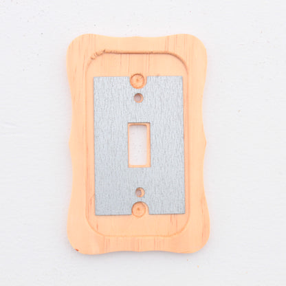 Leviton 89201-CVP Golden Pine 1-Gang Toggle Wood Oversize Wallplate Cover 5-pack