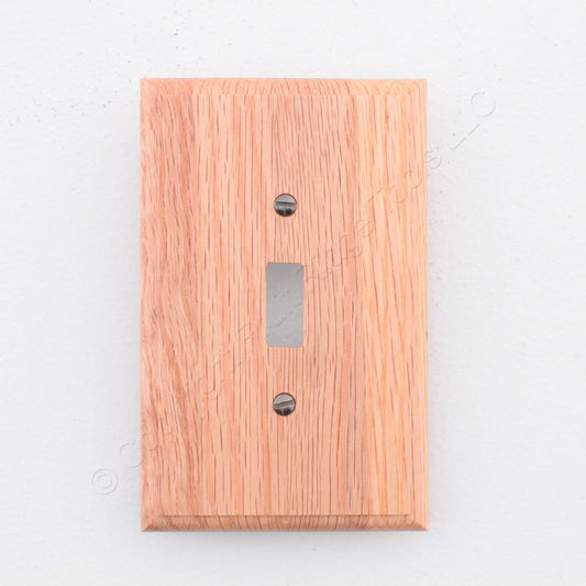 Leviton 89201 Oak Finished Wood Toggle Switch Cover Wallplate Switchplates 10pk