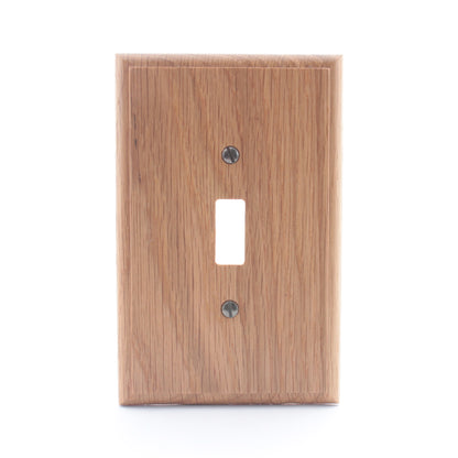 Leviton 89201-OAK Oak Finished Wood Toggle Switch Cover Wallplate Switchplate