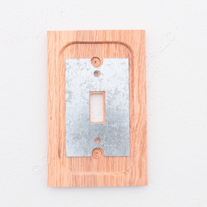 Leviton 89201 Oak Finished Wood Toggle Switch Cover Wallplate Switchplates 10pk