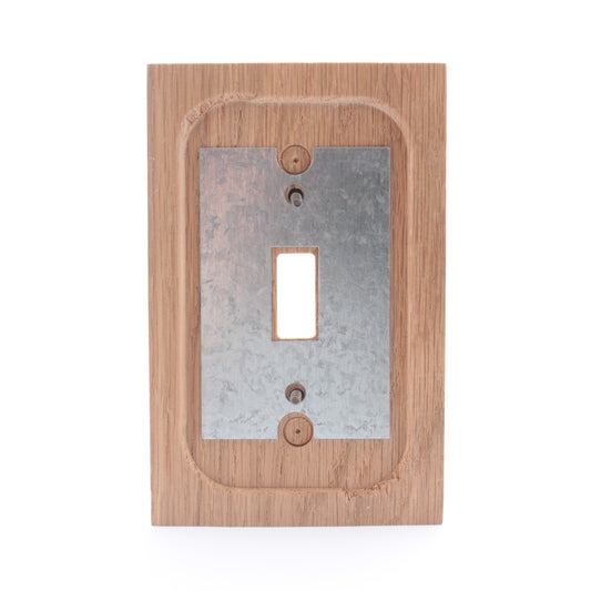 Leviton 89201-OAK Oak Finished Wood Toggle Switch Cover Wallplate Switchplate