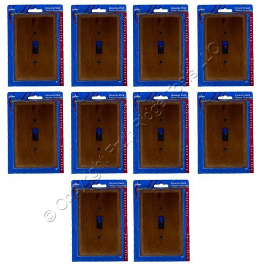 Leviton 89201-POK Pine Oak Finish 1-Gang Toggle Wood Oversize Wallplates 10pcs