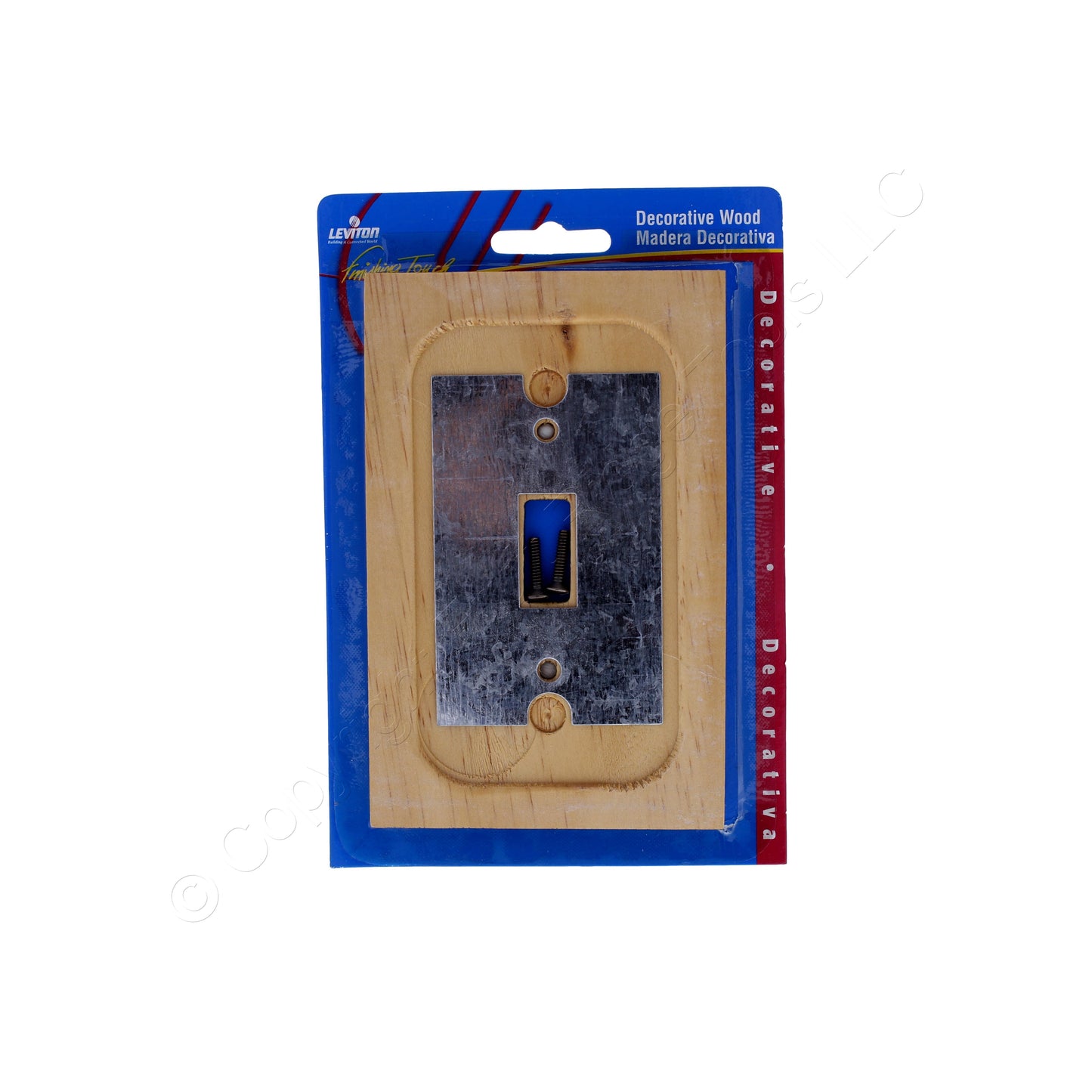 Leviton 89201-POK Pine Oak Finish 1-Gang Toggle Wood Oversize Wallplates 10pcs