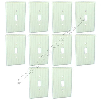Leviton 89201 Whitewashed Wood 1-Gang Toggle Switch Cover Wallplates 10-Pack