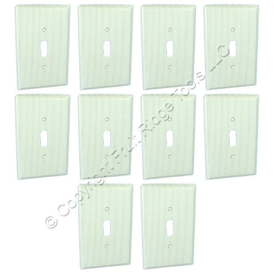 Leviton 89201 Whitewashed Wood 1-Gang Toggle Switch Cover Wallplates 10-Pack