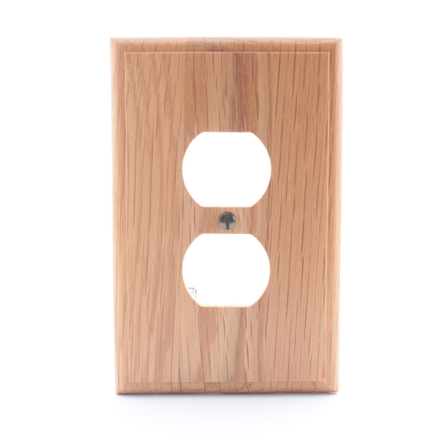 Leviton 89203-OAK Oak 1-Gang Duplex Outlet Oversize Wooden Wallplate Cover