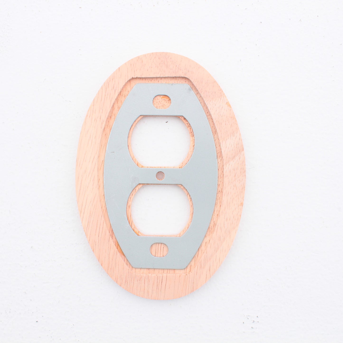 Leviton 89203-OVL Finished Pine 1-Gang Duplex Outlet Wood Oversize Wallplate