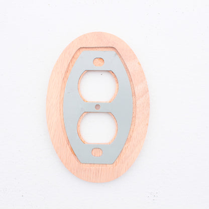 Leviton 89203-OVL Finished Pine 1-Gang Duplex Outlet Wood Oversize Wallplate