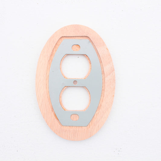 Leviton 89203-OVL Finished Pine 1-Gang Duplex Outlet Wood Oversize Wallplate