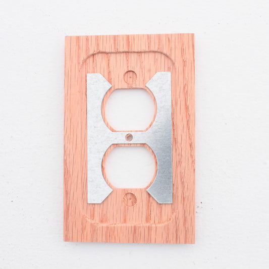 Leviton Unfinished Wood Receptacle Wallplate Duplex Outlet 1Gang Cover 89203-UNF