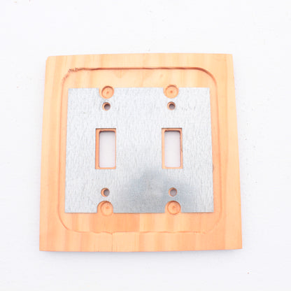 Leviton 89209-CHR Cherry 2-Gang Wooden Toggle Switch Oversize Wallplate Cover