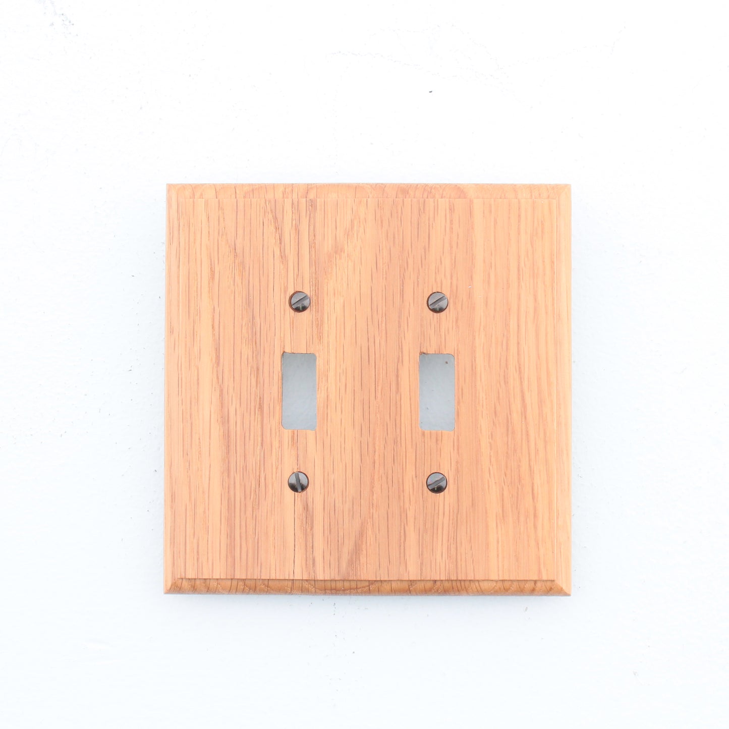 5 Leviton OAK Finished 2G Toggle Switch Cover Wallplate Switchplates 89209-OAK