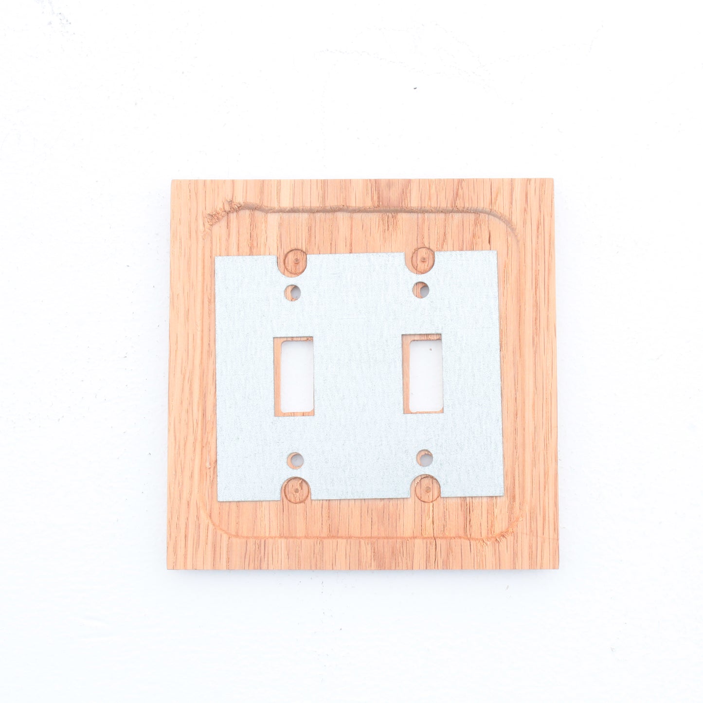 5 Leviton OAK Finished 2G Toggle Switch Cover Wallplate Switchplates 89209-OAK