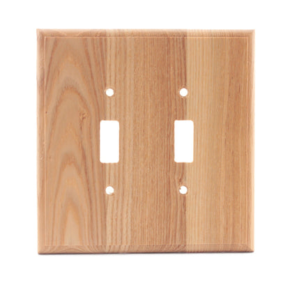 Leviton OAK Finished Wood 2-Gang Switch Cover Wallplate Switchplate 89209-OAK