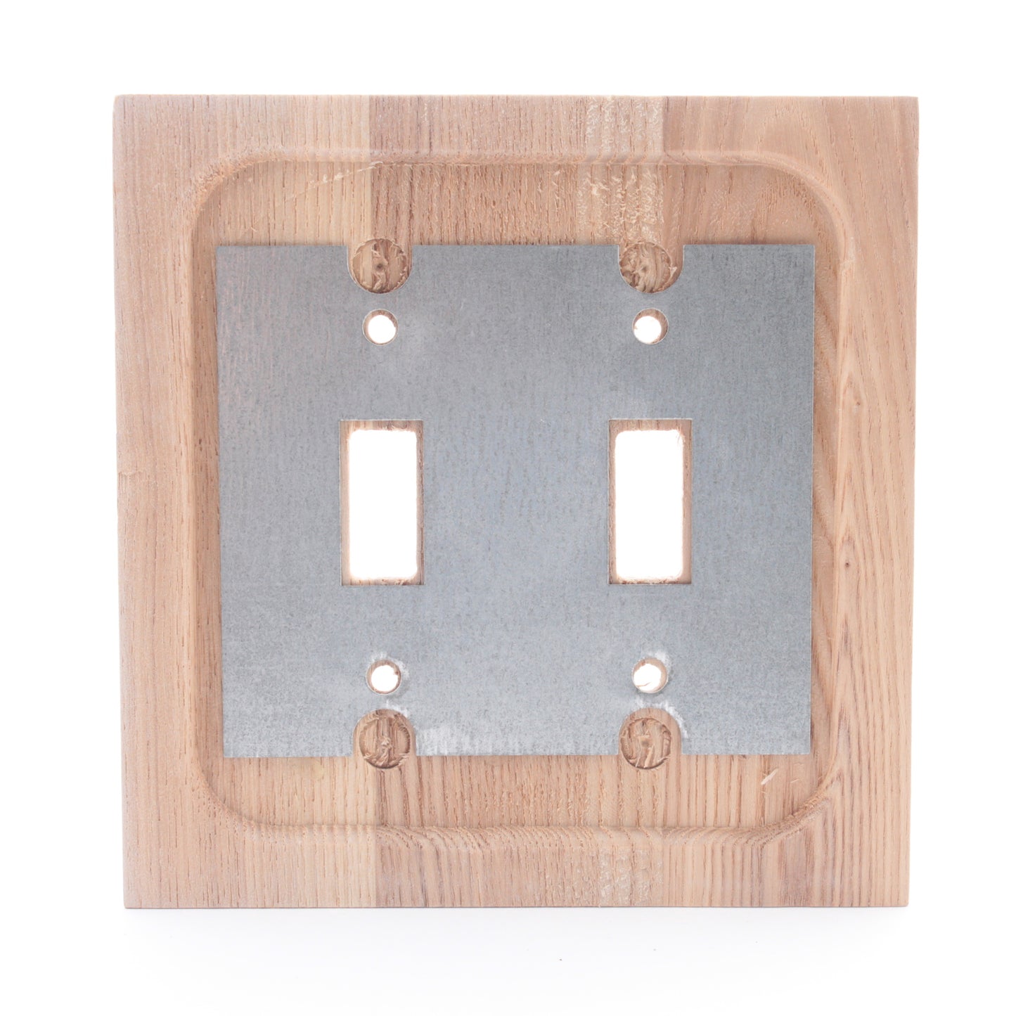Leviton OAK Finished Wood 2-Gang Switch Cover Wallplate Switchplate 89209-OAK