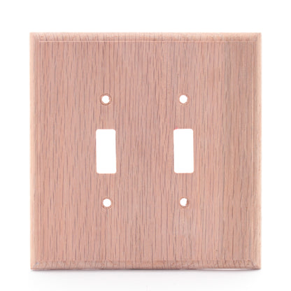 Leviton Unfinished Wood 2-Gang Switch Cover Wall Plate Switchplate 89209-UNF