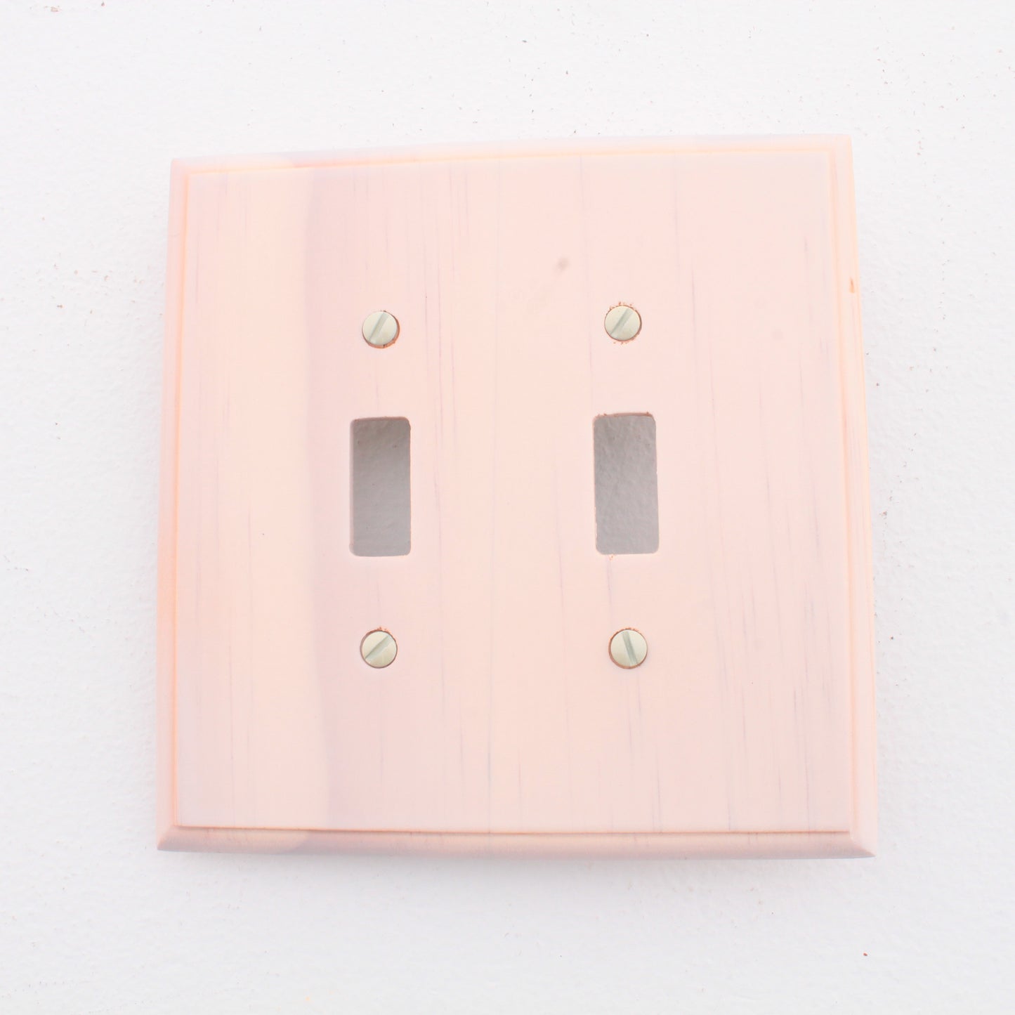 Leviton 89209-WWP Whitewashed Pine 2-Gang Toggle Wood Oversize Wallplate Cover