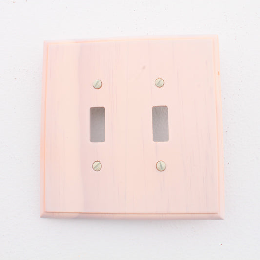 Leviton 89209-WWP Whitewashed Pine 2-Gang Toggle Wood Oversize Wallplate Cover