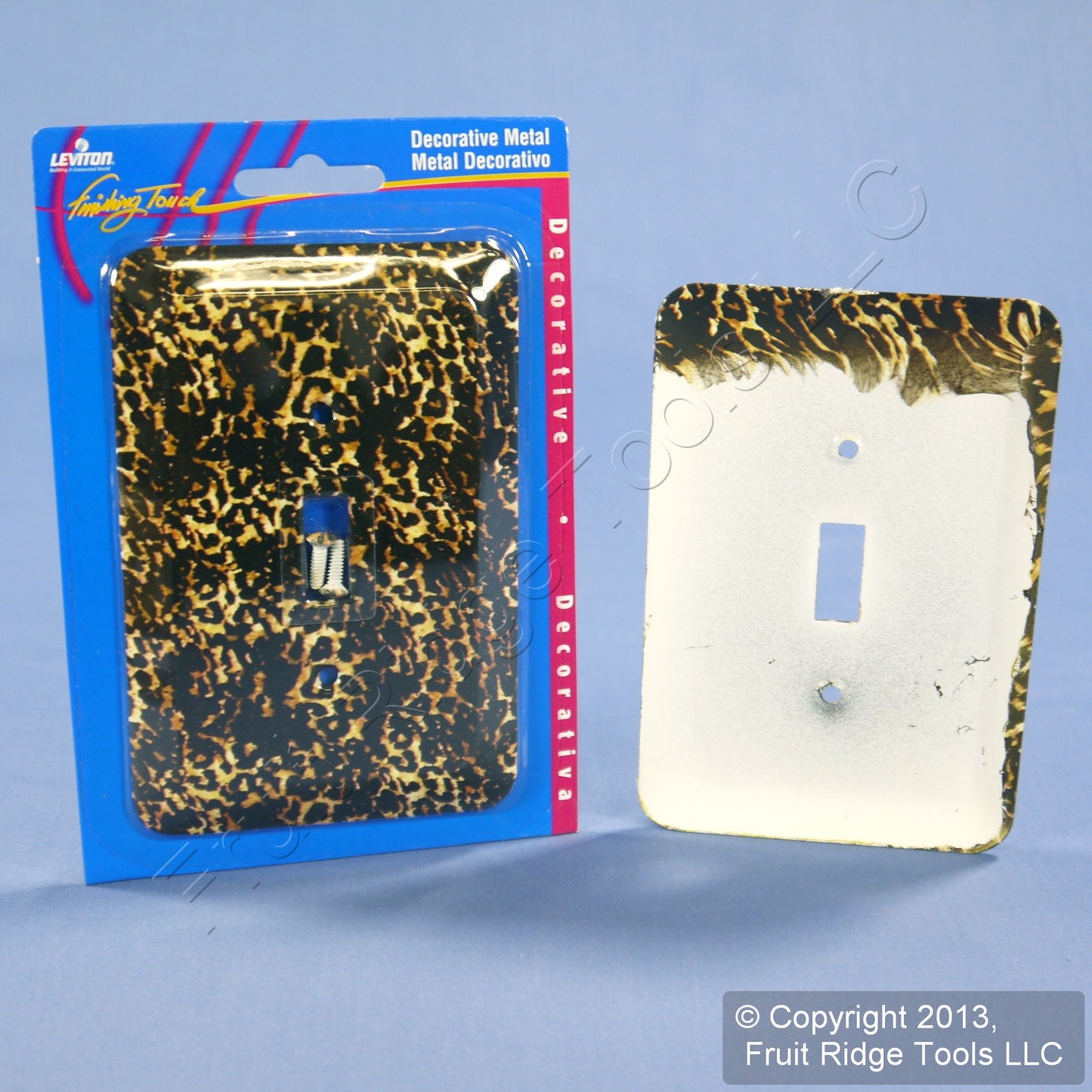 Leviton 89301-ANL Leopard 1-Gang Toggle Switch Metal Wallplate Cover 5-Pack