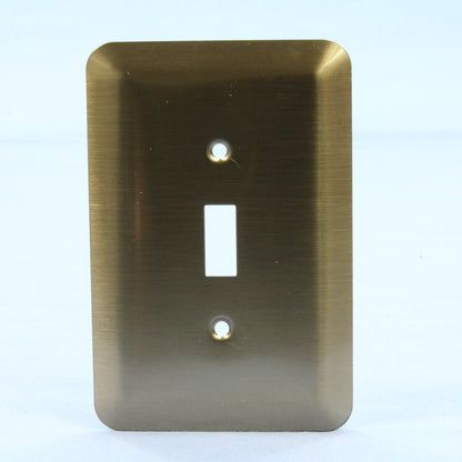 Leviton 89301-ATB Antique Brass 1-Gang Toggle Metal Oversize Wallplate Cover 5pc