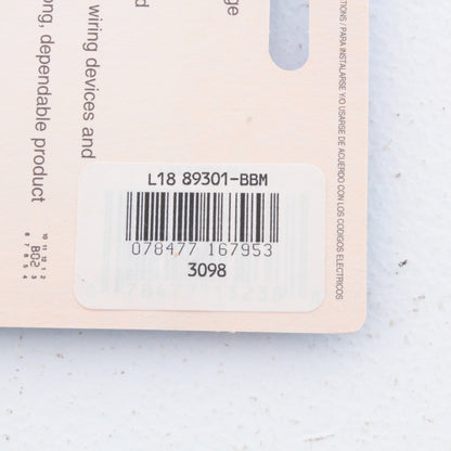 Leviton 1G Jumbo Birdseye Maple Toggle Switch Cover Wallplate 89301-BBM