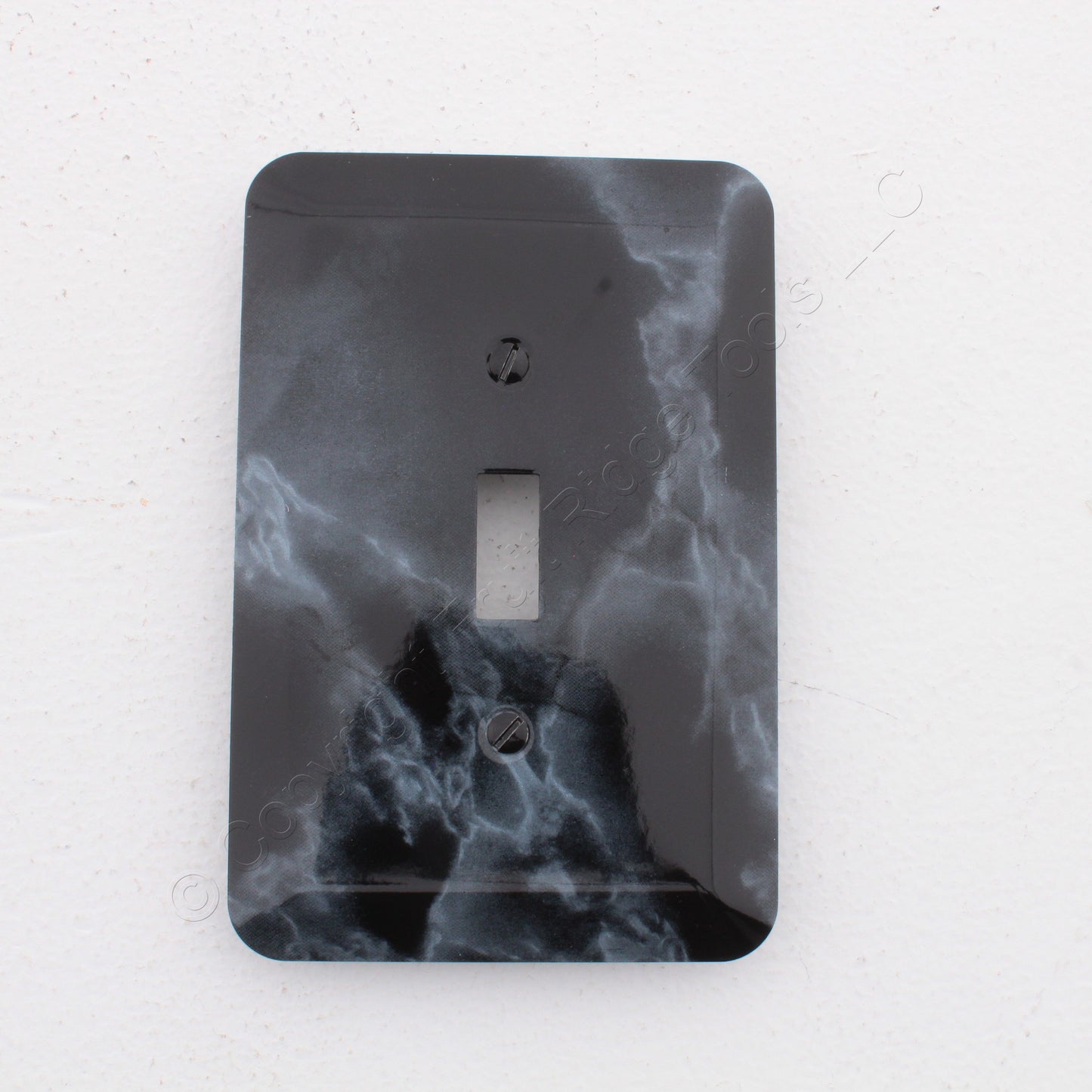 Leviton 89301-BML Black Marble 1-Gang Toggle Metal Oversize Wallplate Cover 5pcs